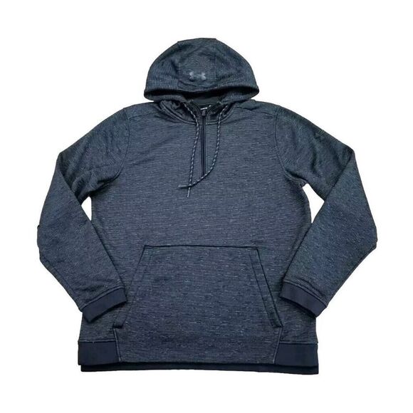 Under Armour Men's ColdGear Fleece Zip Hoodie Pullover Black 1320751 Medium - Picture 1 of 8